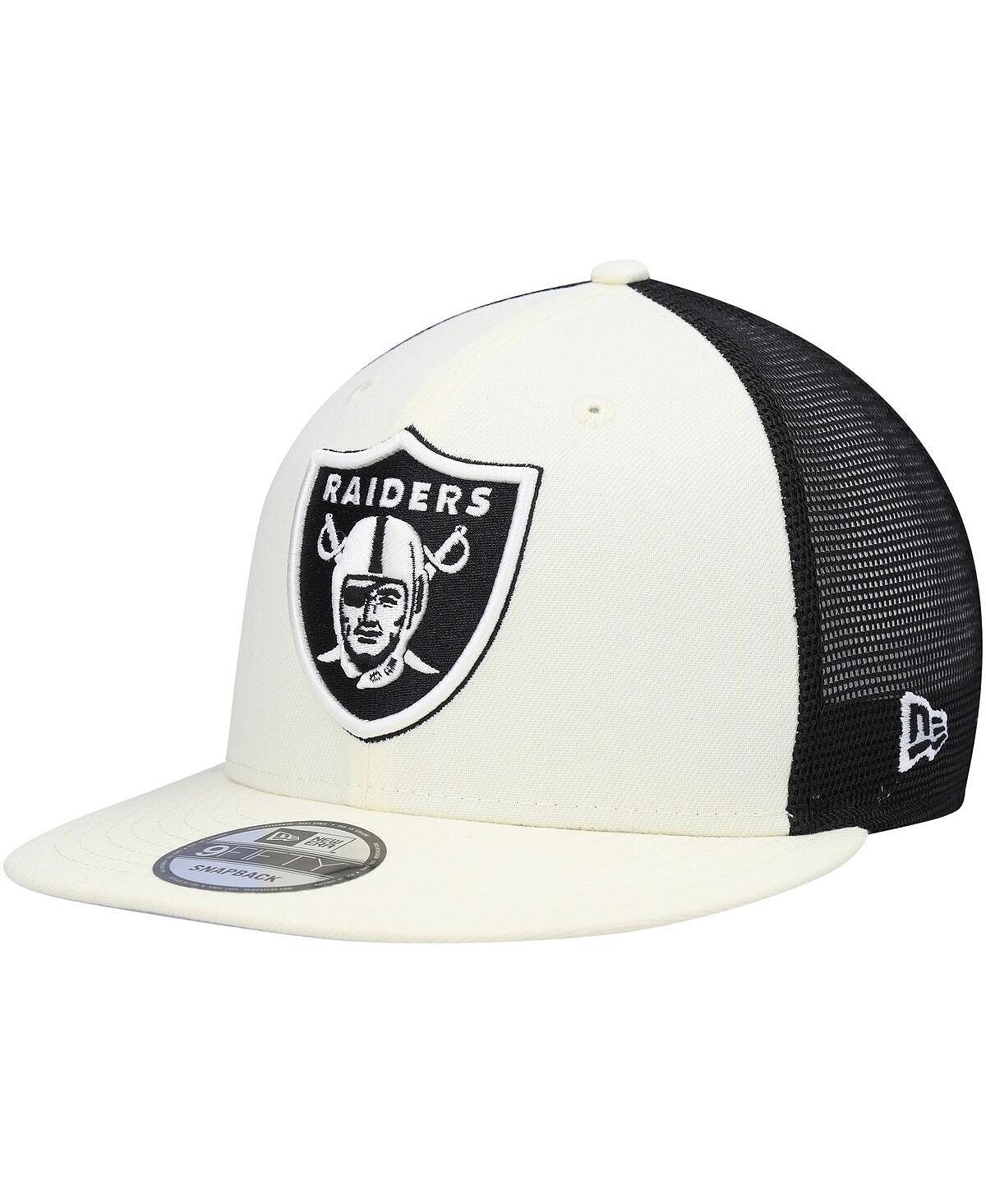 

Мужская кремово-черная кепка Las Vegas Raiders Chrome Collection 9FIFTY Trucker Snapback New Era