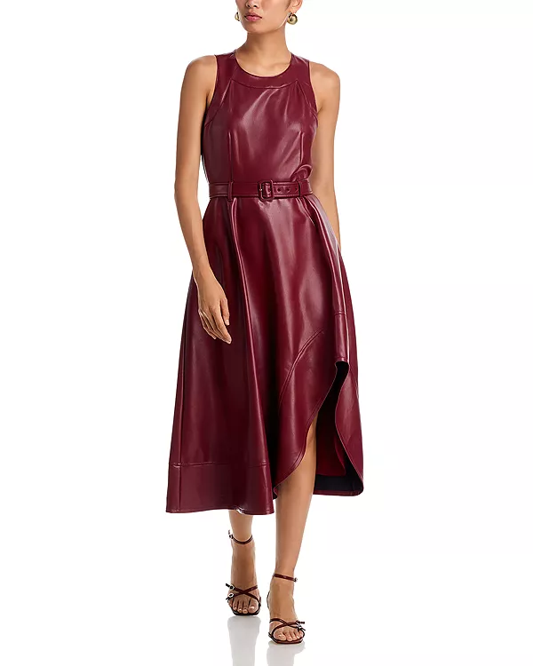 

Платье из искусственной кожи в стиле Зельды Cinq À Sept, красный