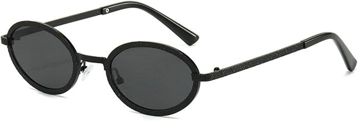 

Солнцезащитные очки Willochra в винтажном стиле металл-панк, модель 2025, мужские, дизайнерские, маленькие, овальные, ретро, ​​модные, для активного отдыха, женские, милые, Black