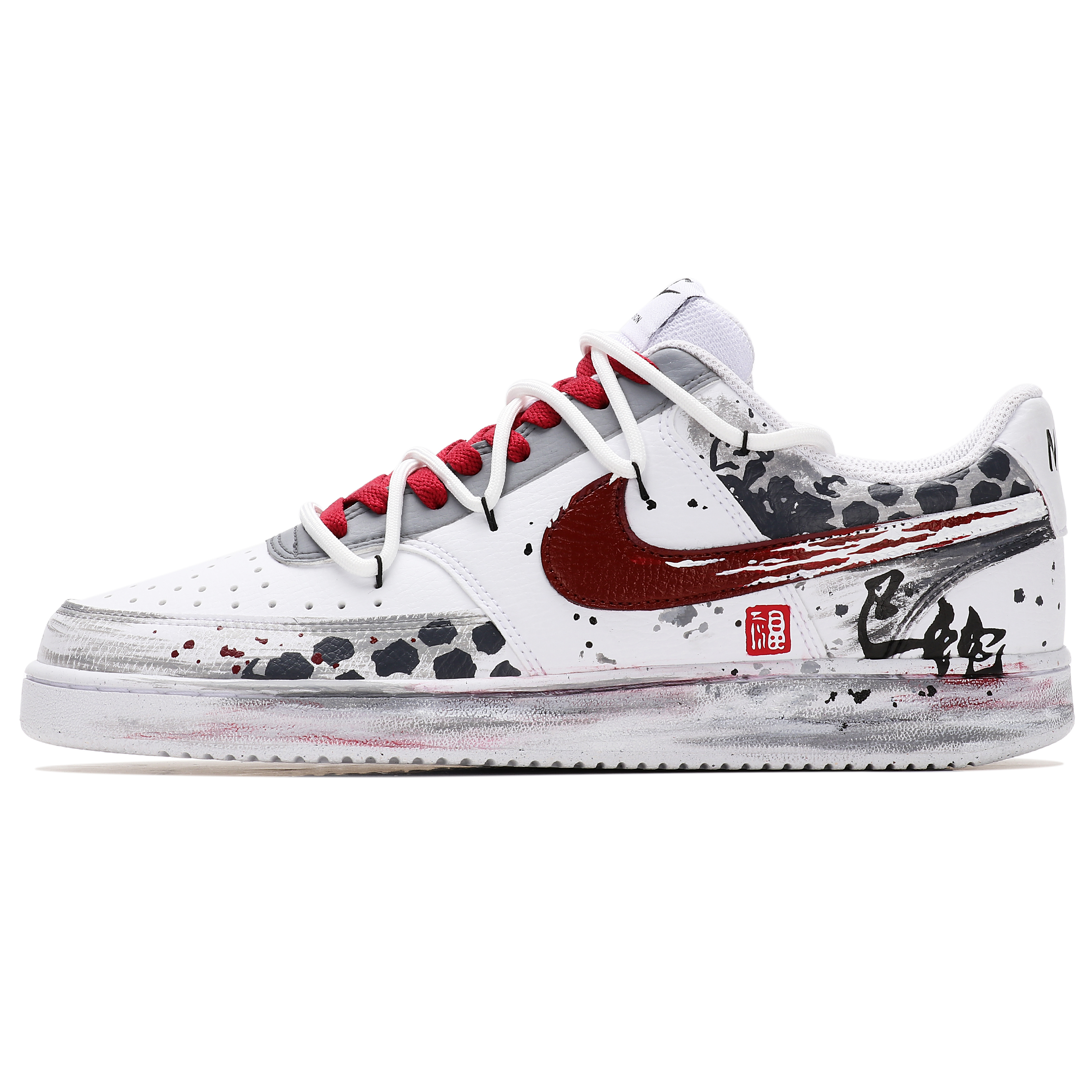 

Nike Кроссовки для скейтборда Court Vision 1 с противоскользящим износостойким верхом, мужские, красные