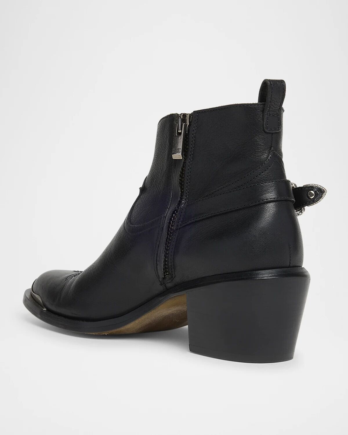 Кожаные ботильоны в стиле вестерн с пряжкой Patty Golden Goose, черный — фото 4
