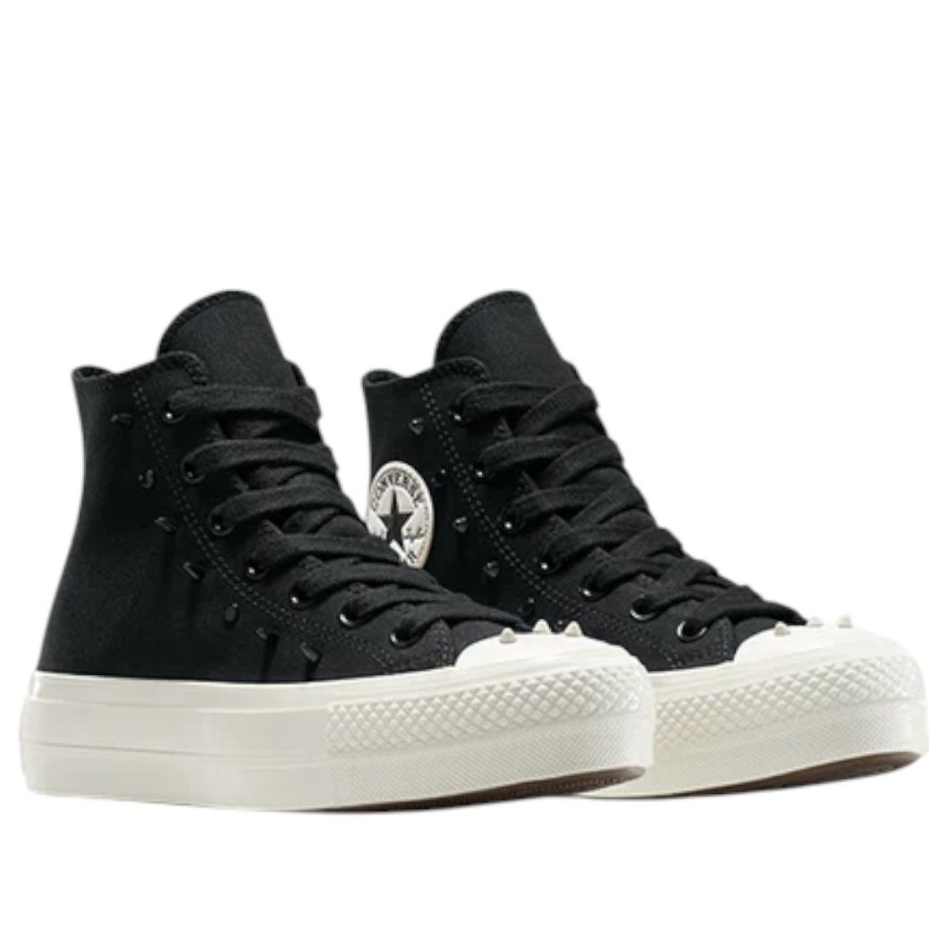 Кроссовки (WMNS) Converse Chuck Taylor All Star Lift Platform Spikes 'Black Vintage White' — фото 2
