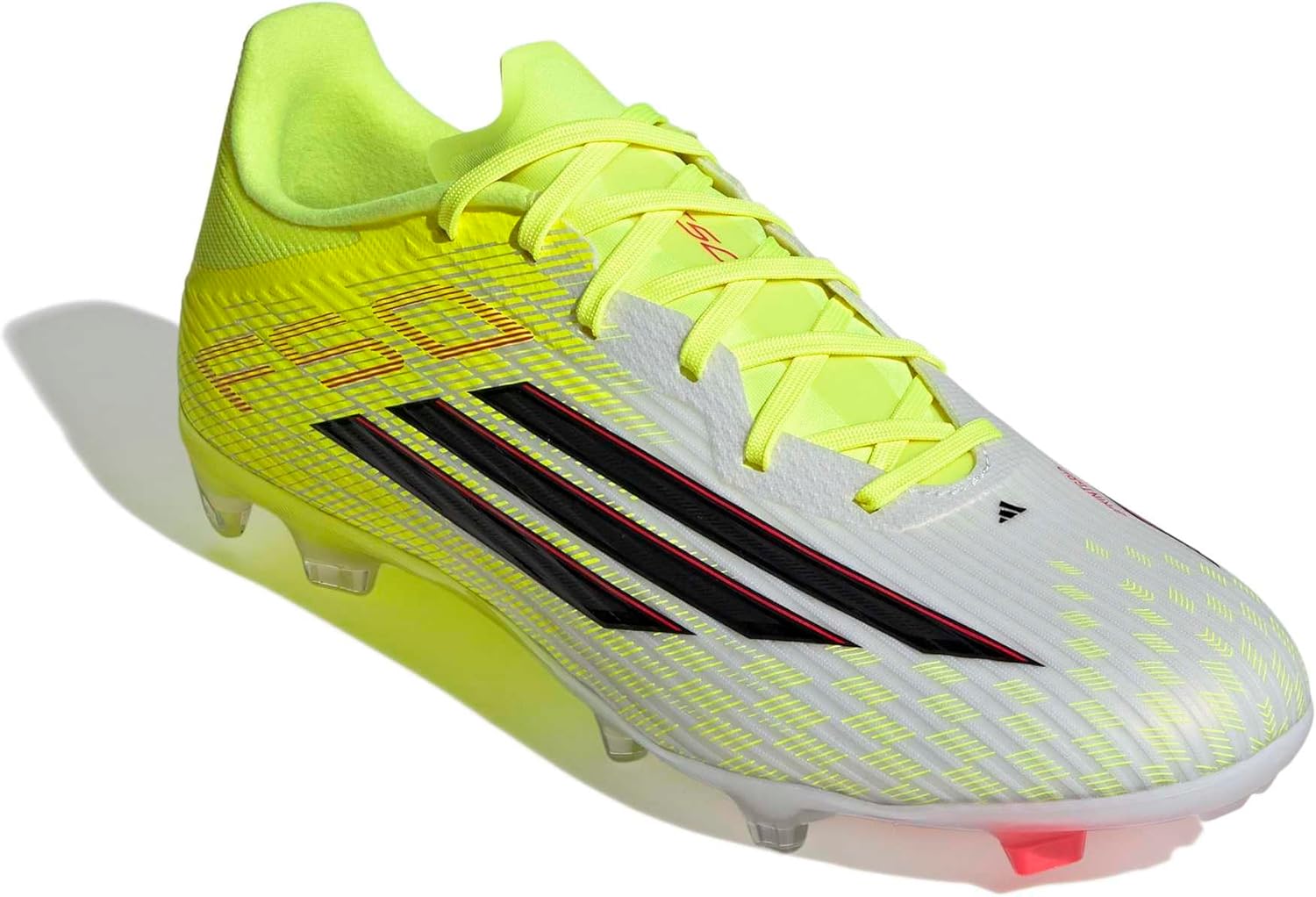 Кроссовки Adidas Unisex-Adult F50 Лига Firm Ground/Multi Ground, черный/красный/желтый — фото 4
