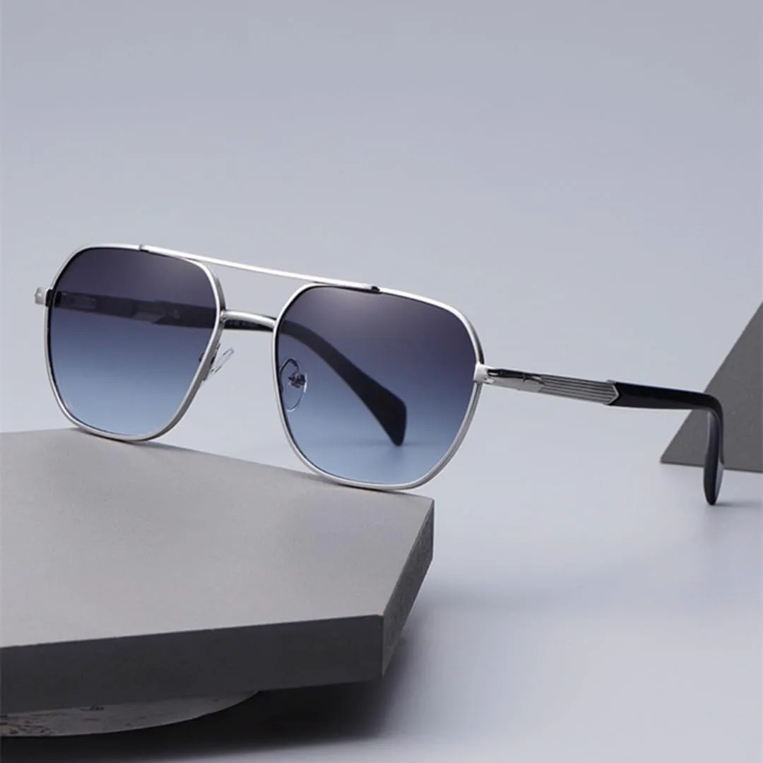 

Ретро солнцезащитные очки с двойной перемычкой для женщин и мужчин, градиентная защита от УФ-излучения UV400 для активного отдыха UATXTAU, Coffee Grey Tea