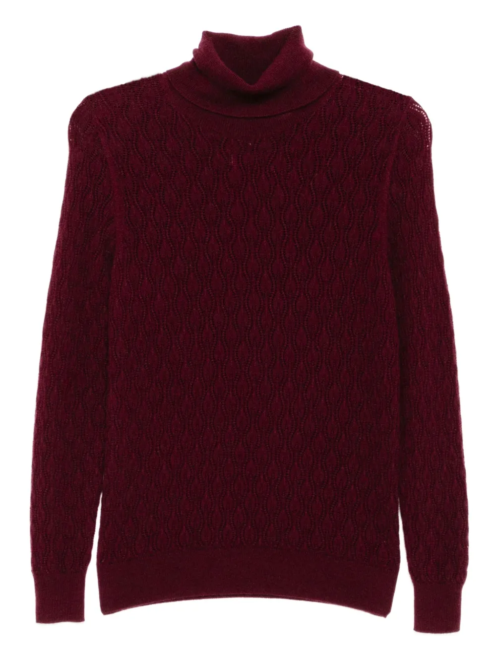 

Свитер с декоративной строчкой N.Peal, красный