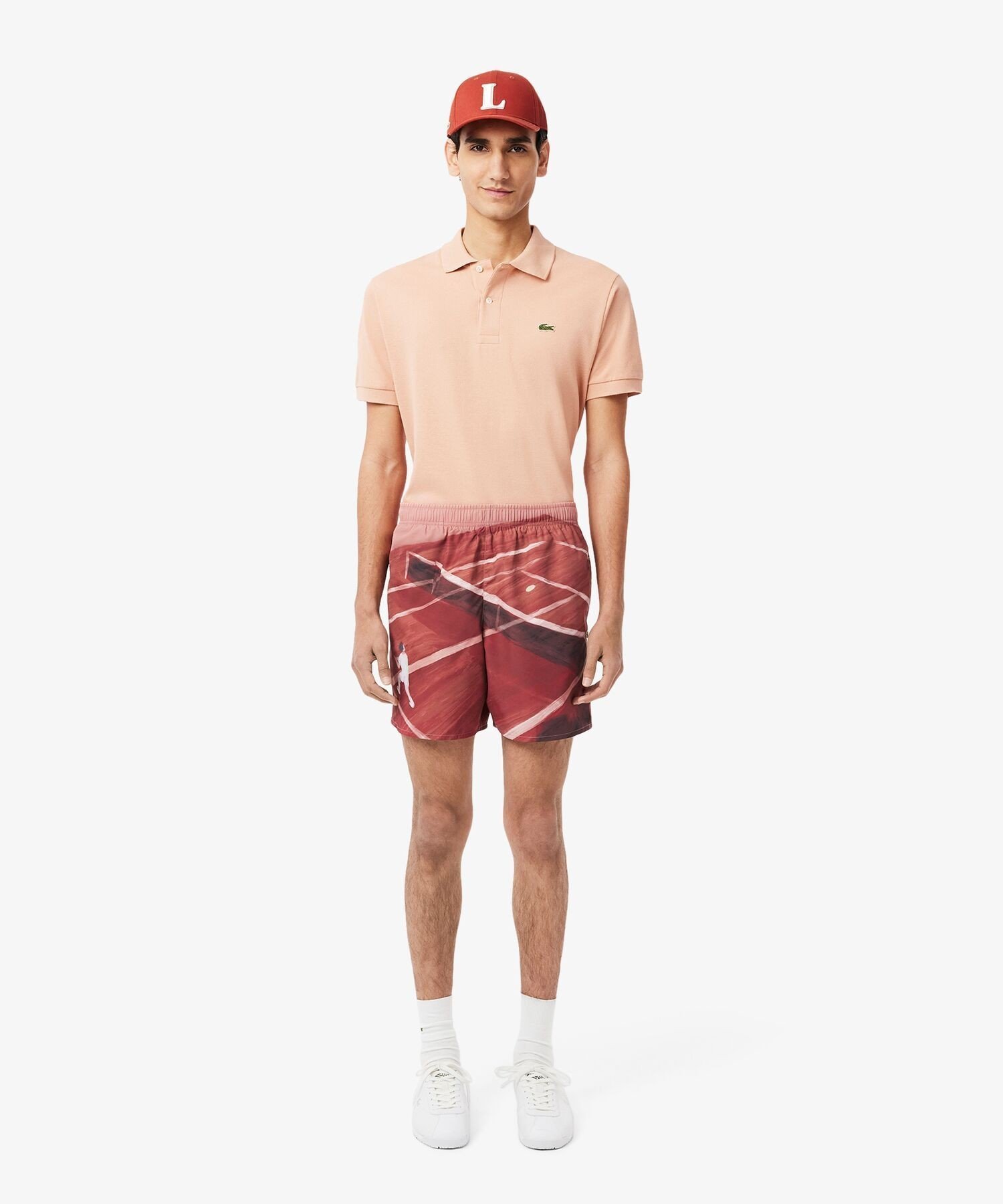 Плавки с принтом теннисного матча LACOSTE, Brown — фото 2