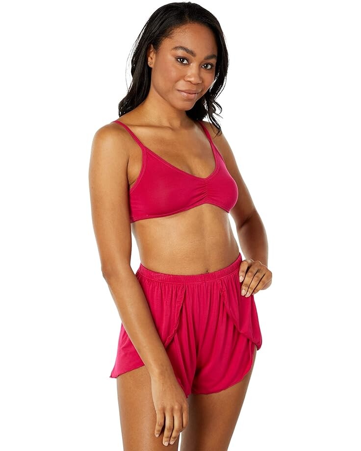 

Пижамный комплект Kickee Pants Sleeping Bra, Tulip Shorts & Duster Robe Set, цвет Rhododendron