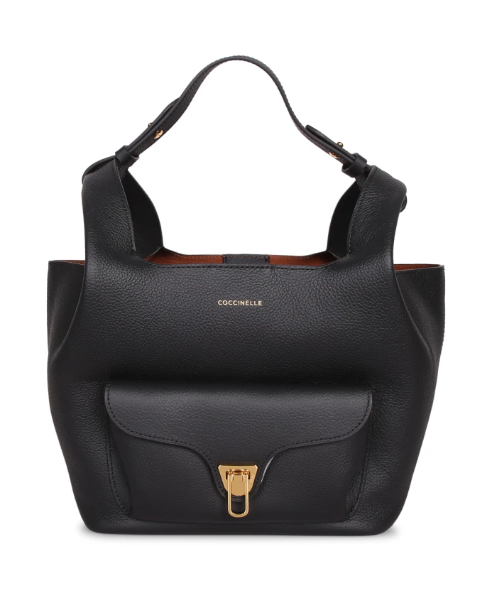 

Высококачественная кожаная сумка с Coccinelle, черный