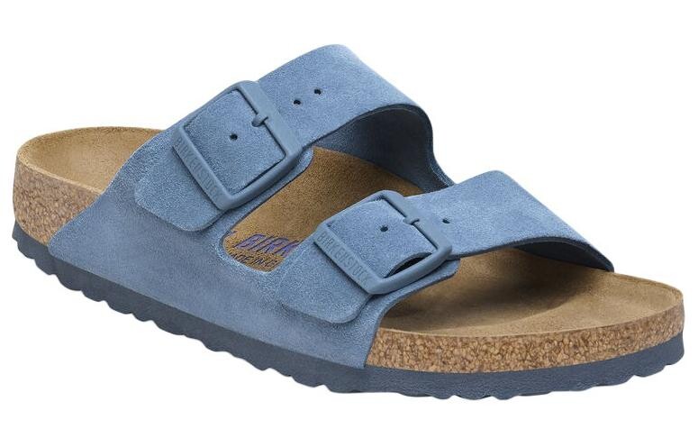 Шлепанцы Arizona Soft Footbed унисекс синего цвета Birkenstock — фото 3