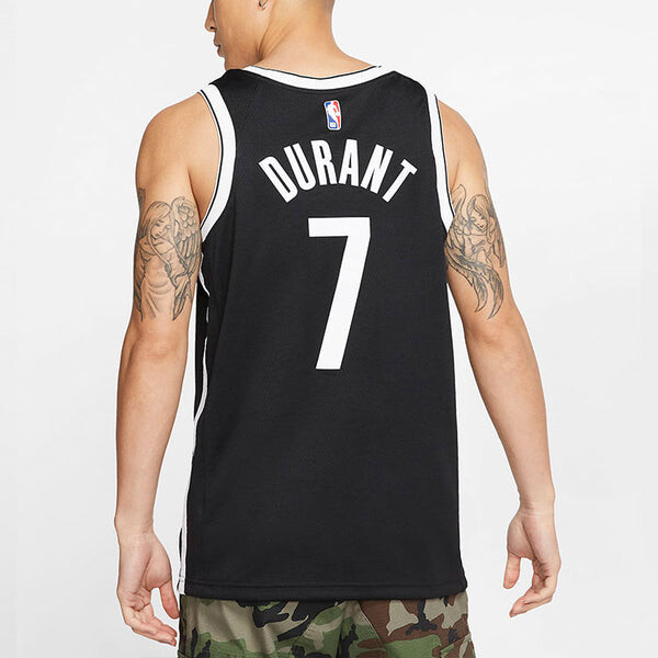 Футболка nba team limited jersey sw fan edition brooklyn nets durant no. 7 black Nike, черный — фото 4