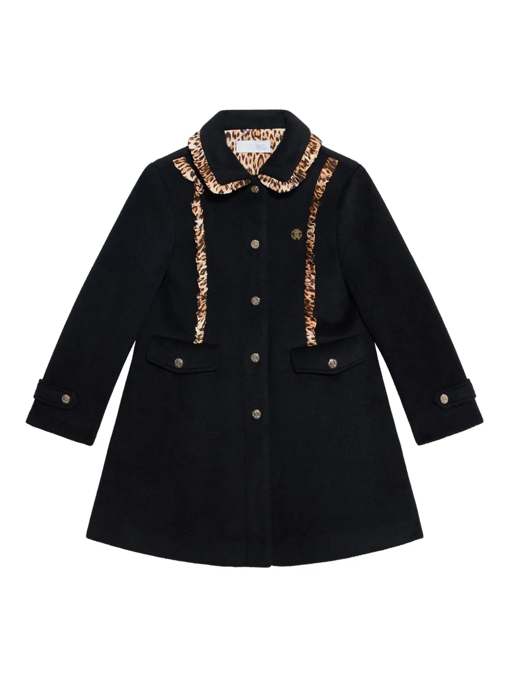 

Пальто с оборками Roberto Cavalli Junior, черный