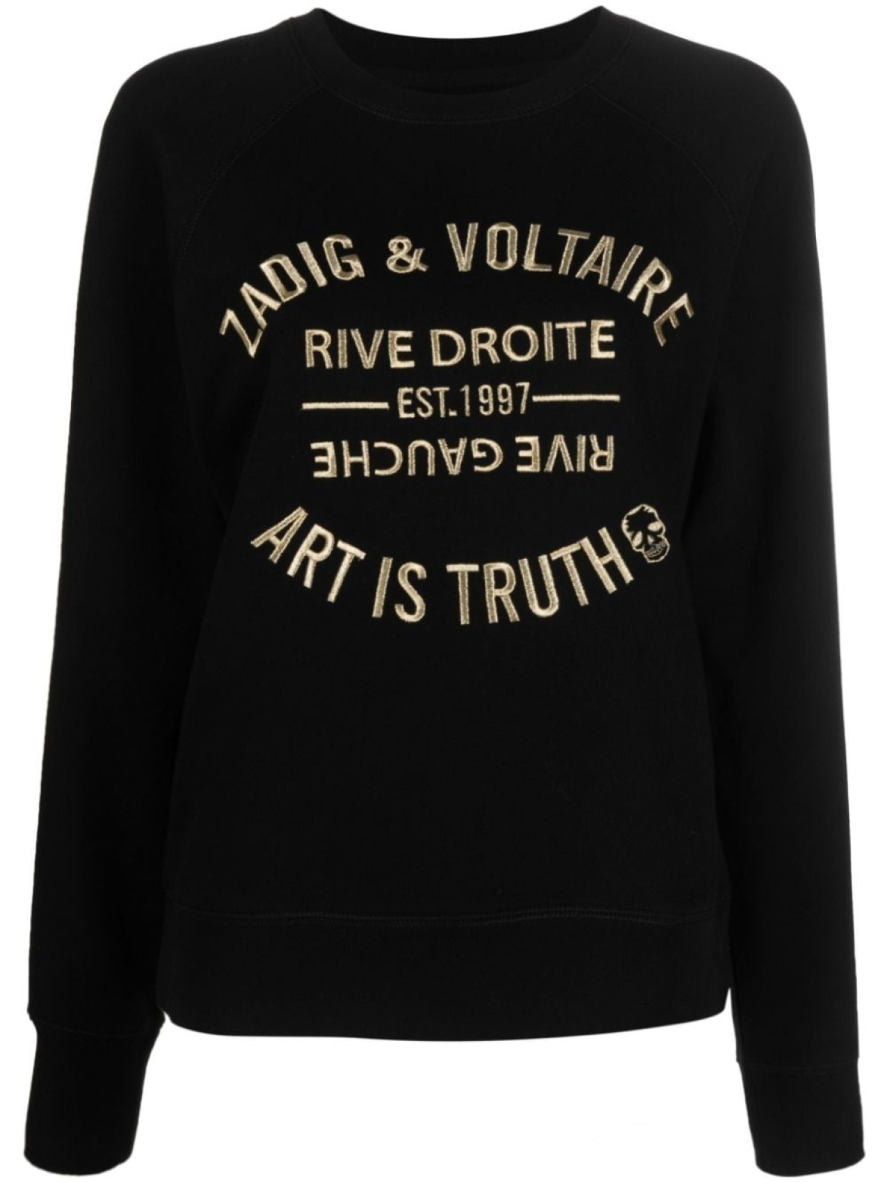 

Zadig&Voltaire толстовка из органического хлопка с вышитым логотипом, черный