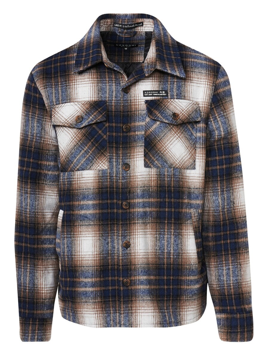 

Клетчатая рубашка KOROSHI Comfort fit Button Up Shirt, цвет blue/brown
