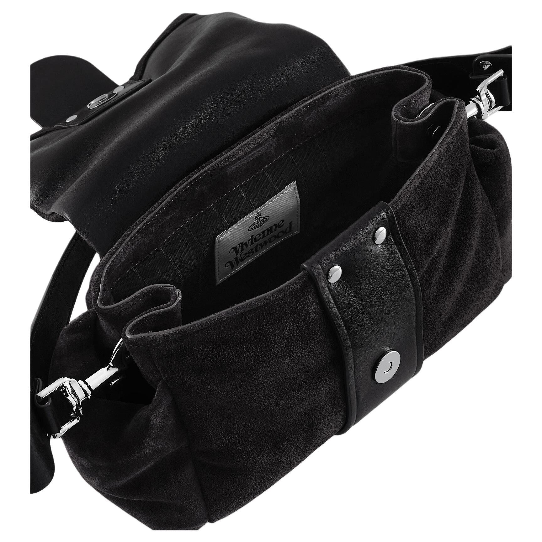 Vivienne Westwood Сумка HAZEL из коровьей кожи, женская наплечная сумка black — фото 3