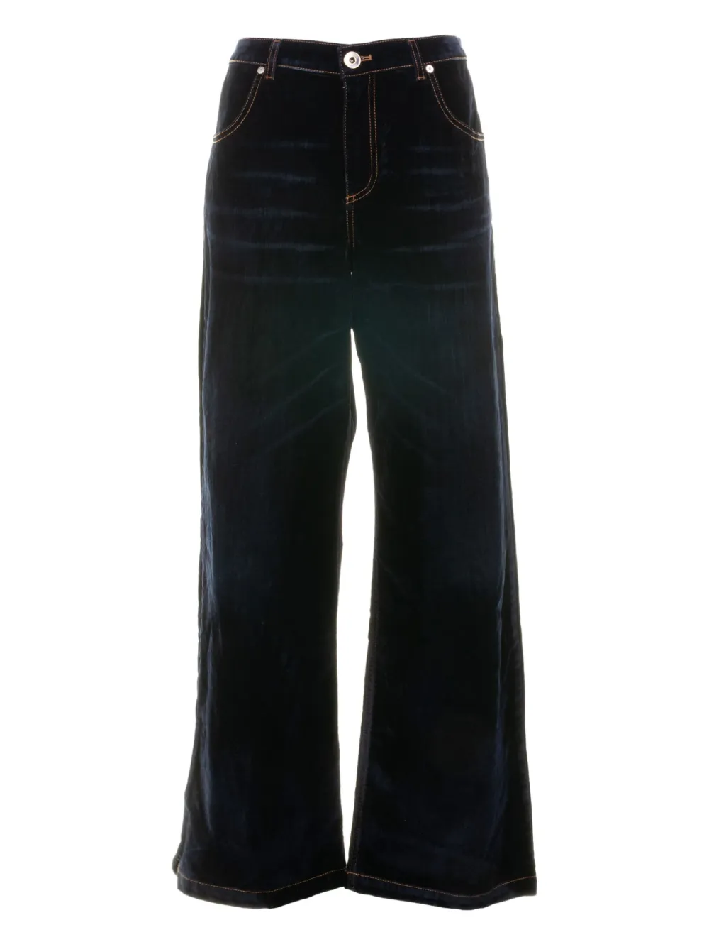 

Джинсы из хлопка с отделкой строчкой Eleventy, синий