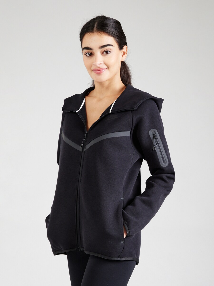 Толстовка с капюшоном на молнии Nike Sportswear TECH FLEECE 2, черный — фото 2