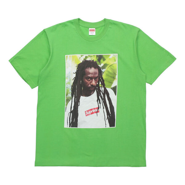 

Футболка ss19 buju banton tee reggae character printing short sleeve green Supreme, зеленый