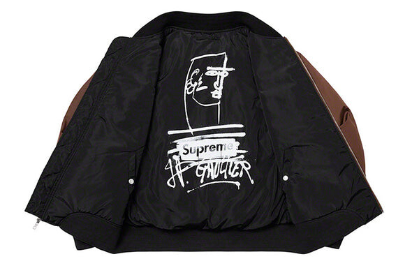 Куртка ss19 x jean paul gaultier reversible backpack ma-1 brown Supreme, коричневый — фото 3