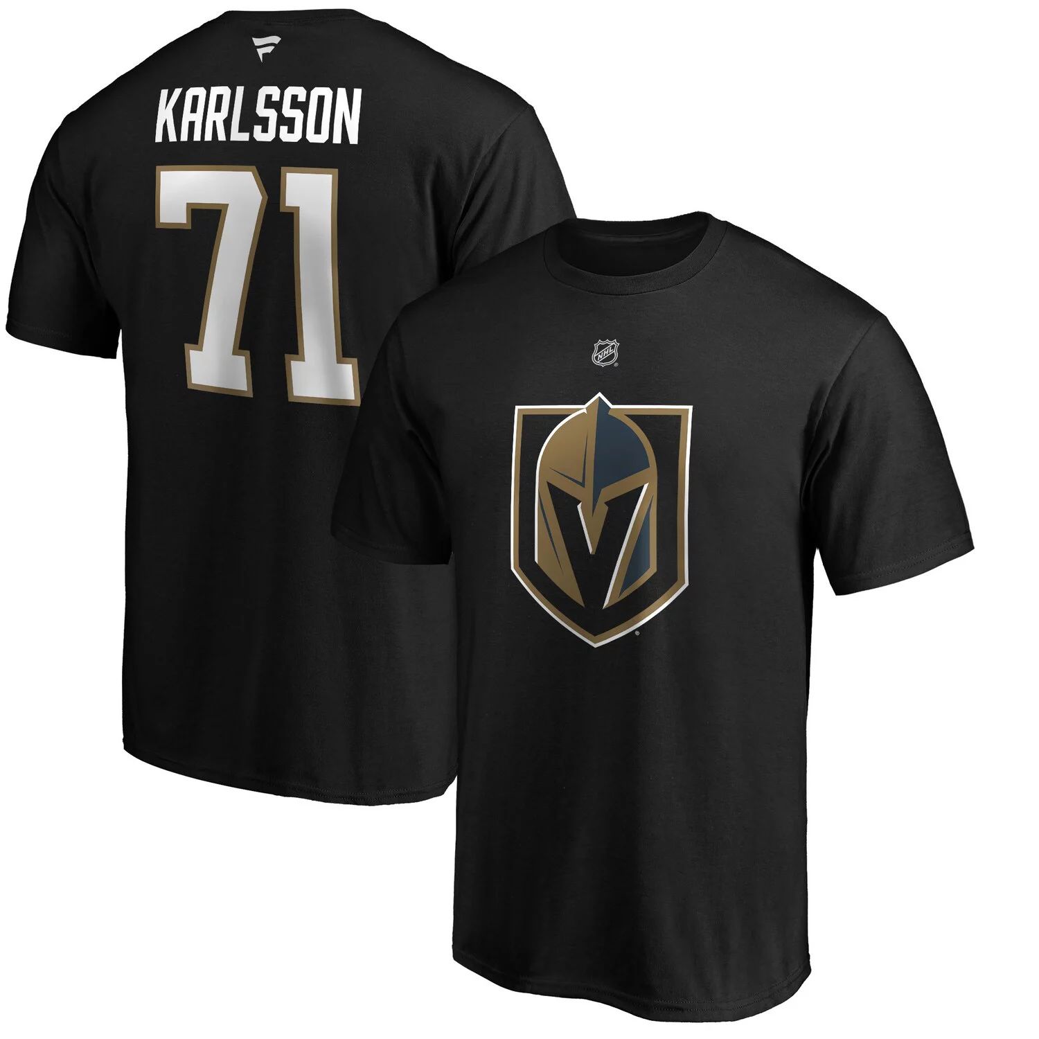 

Мужская черная футболка с именем и номером игрока с логотипом William Karlsson Vegas Golden Knights Fanatics, Черный, Мужская черная футболка с именем и номером игрока с логотипом William Karlsson Vegas Golden Knights Fanatics