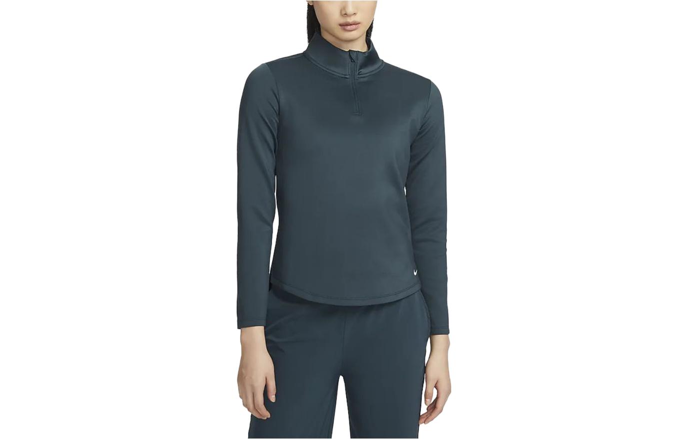 Футболка женская Therma FIT One темный лесной зеленый Nike, темный джунглевый зеленый — фото 2