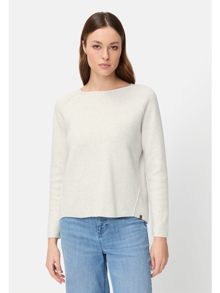 

Camel Active Вязаный свитер с круглым вырезом жемчужно-белого цвета