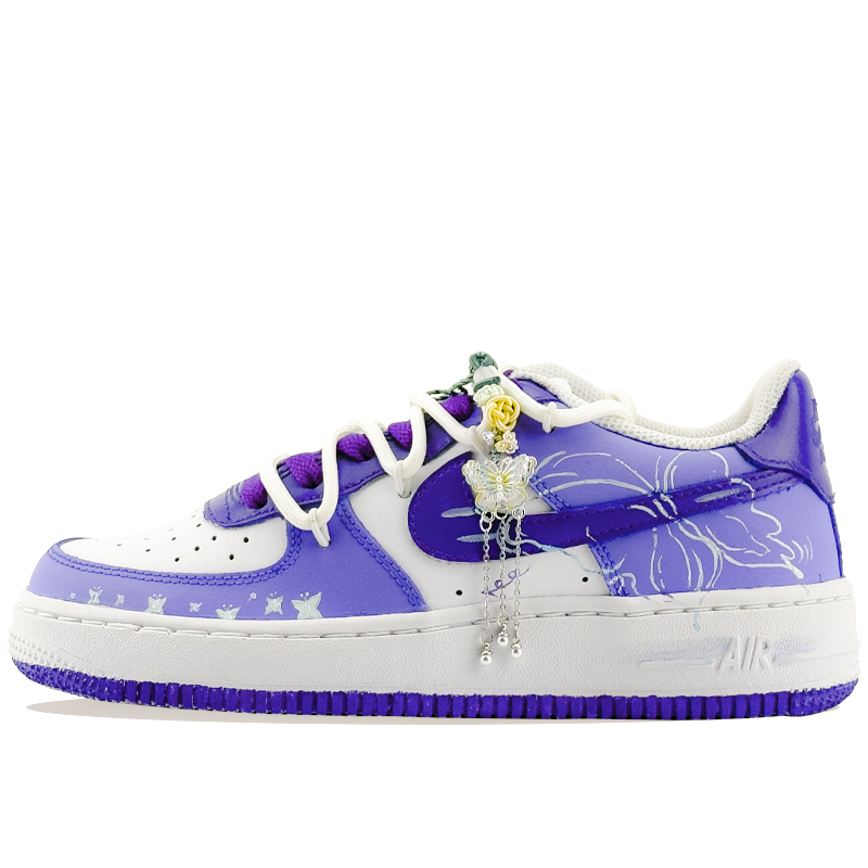 

Детские кроссовки для скейтбординга Air Force 1 для начальной школы Nike, фиолетовый
