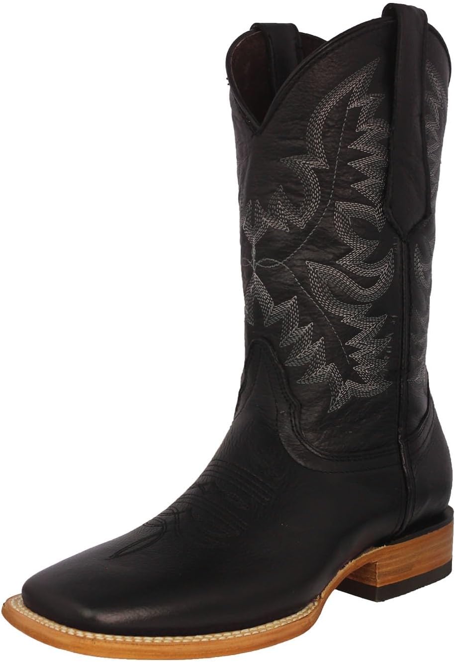 

Мужские черные ковбойские сапоги Texas Legacy вестерн для родео, кожаные с квадратным носком