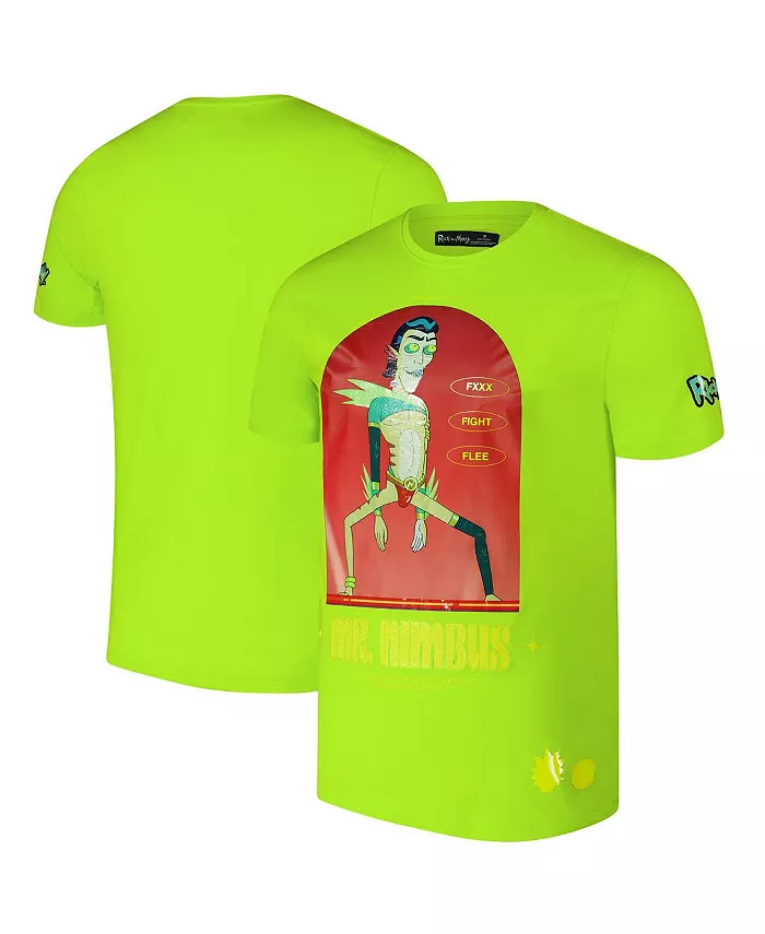 

Мужская футболка Mr. Nimbus из серии Rick and Morty неоново-зеленого цвета Freeze Max