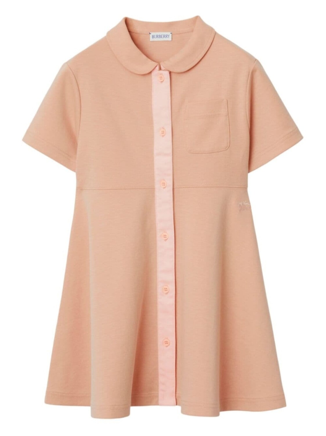 

Burberry Kids платье с воротником Питер Пэн, розовый