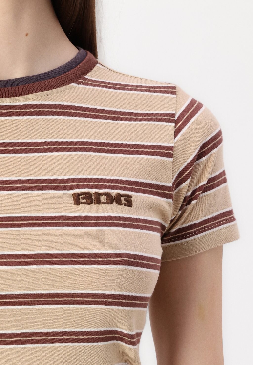 

Футболка с принтом STRIPE BABY BDG Urban Outfitters, бежевый