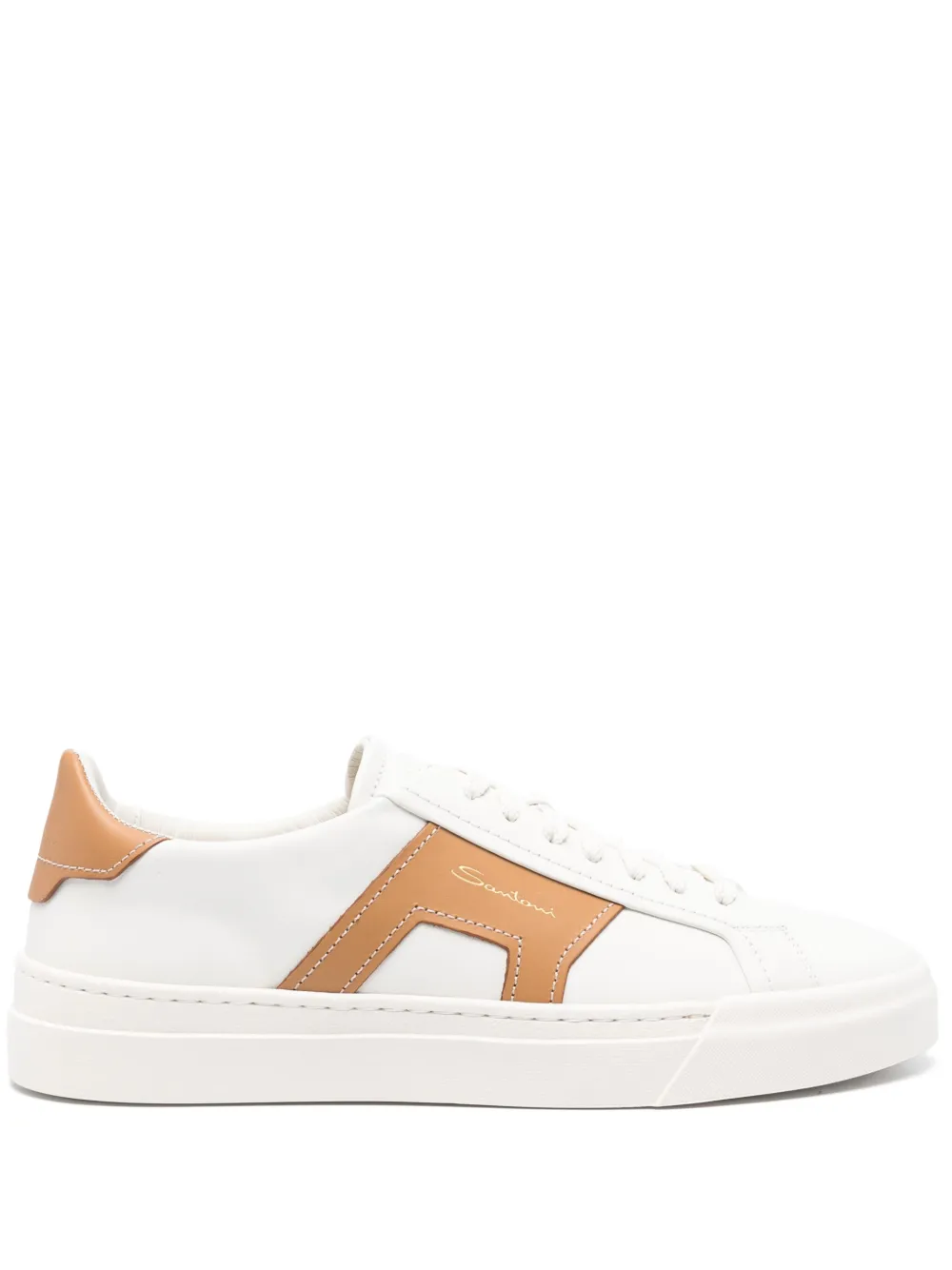 

Кроссовки в стиле колор-блок Santoni, белый