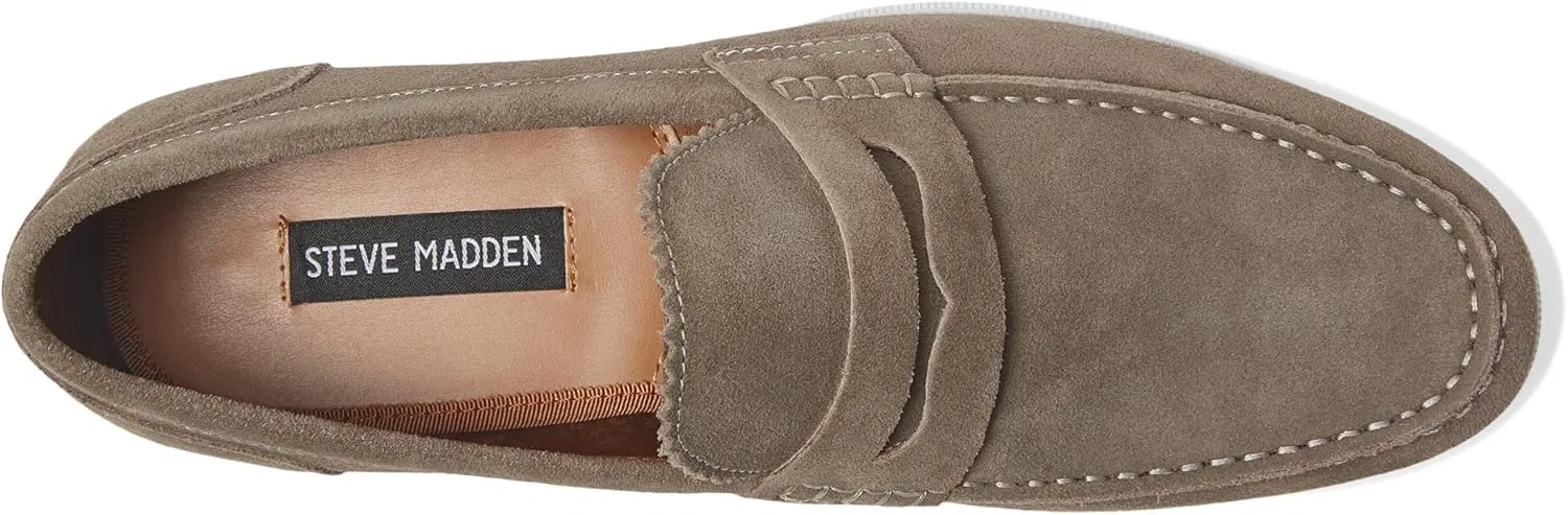Мужские лоферы Steve Madden Ramsee Penny, Taupe Suede — фото 2