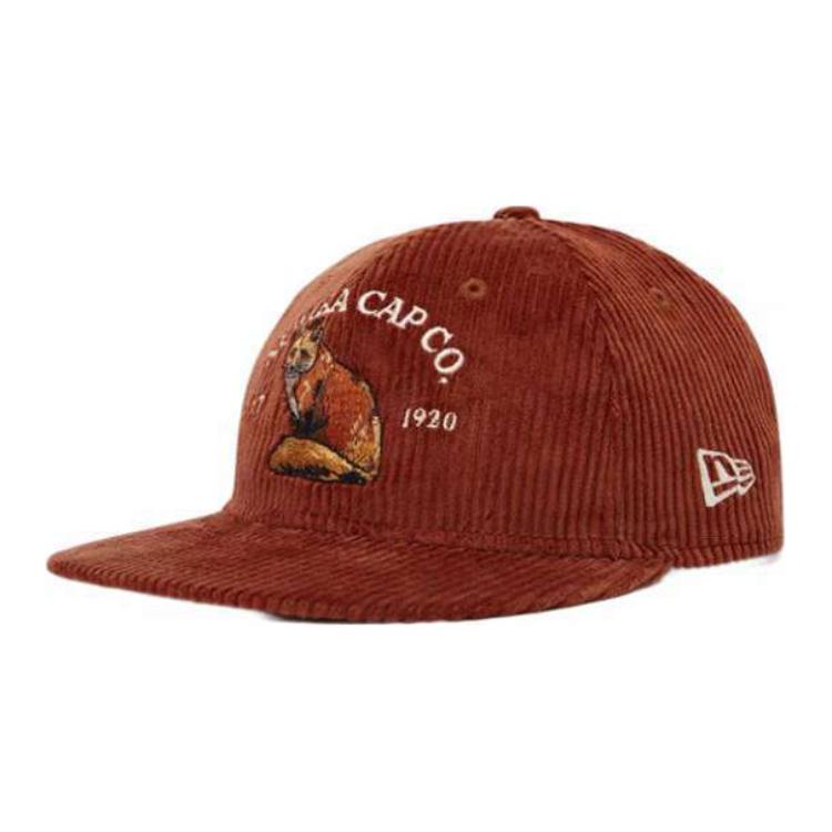 

New Era Хлопковая бейсболка унисекс коричнево-красная, Brown Red