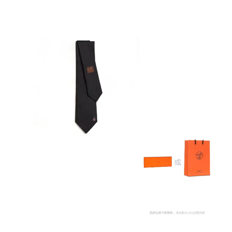 

HERMES Шелковый галстук, Black