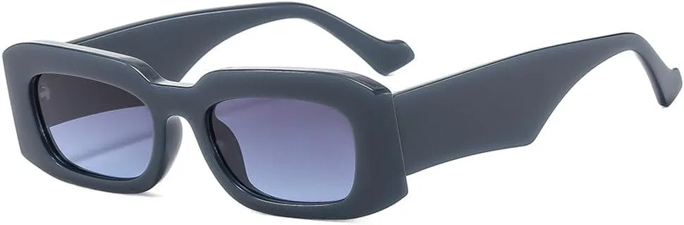 

Маленькие прямоугольные солнцезащитные очки для мужчин и женщин, с широкими дужками, дорожные солнцезащитные очки, винтажные, ретро, ​​UV400 LJTJTAV, Gray