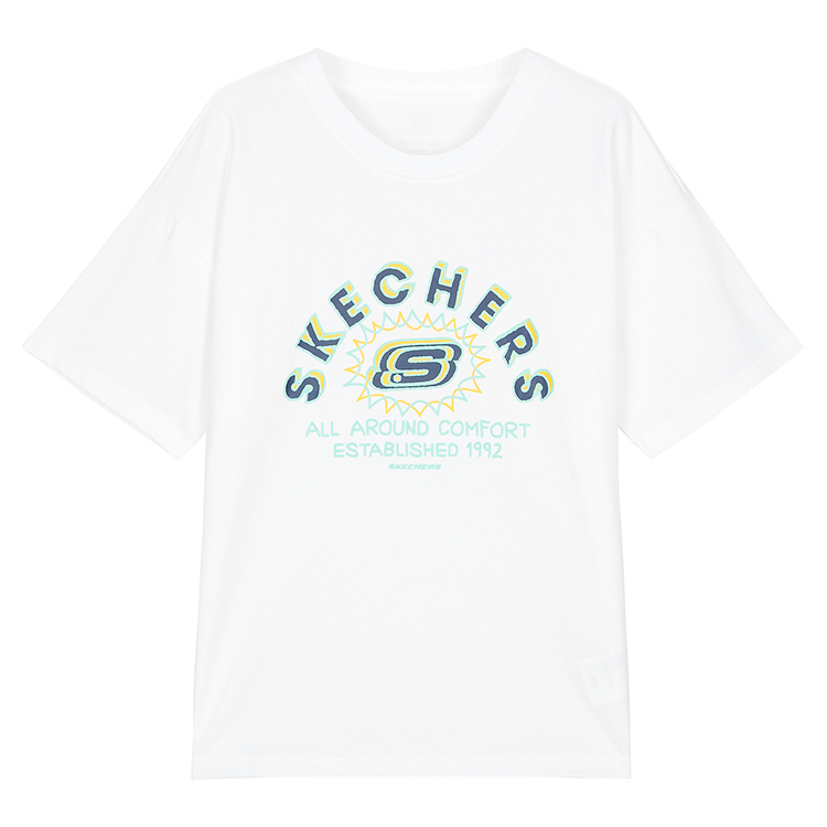

Skechers Футболка с короткими рукавами, ярко-белые, детская