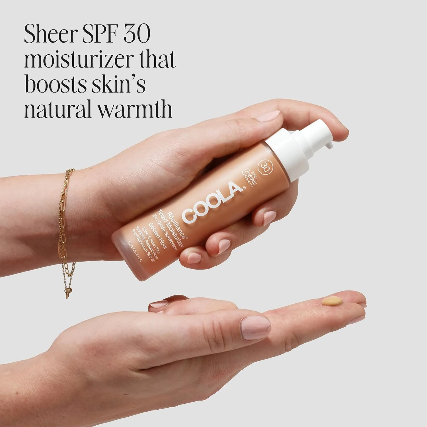 Увлажняющий тонирующий крем COOLA Organic Rosilliance с SPF 30, протестировано дерматологами, 1,5 жидких унции., White — фото 2