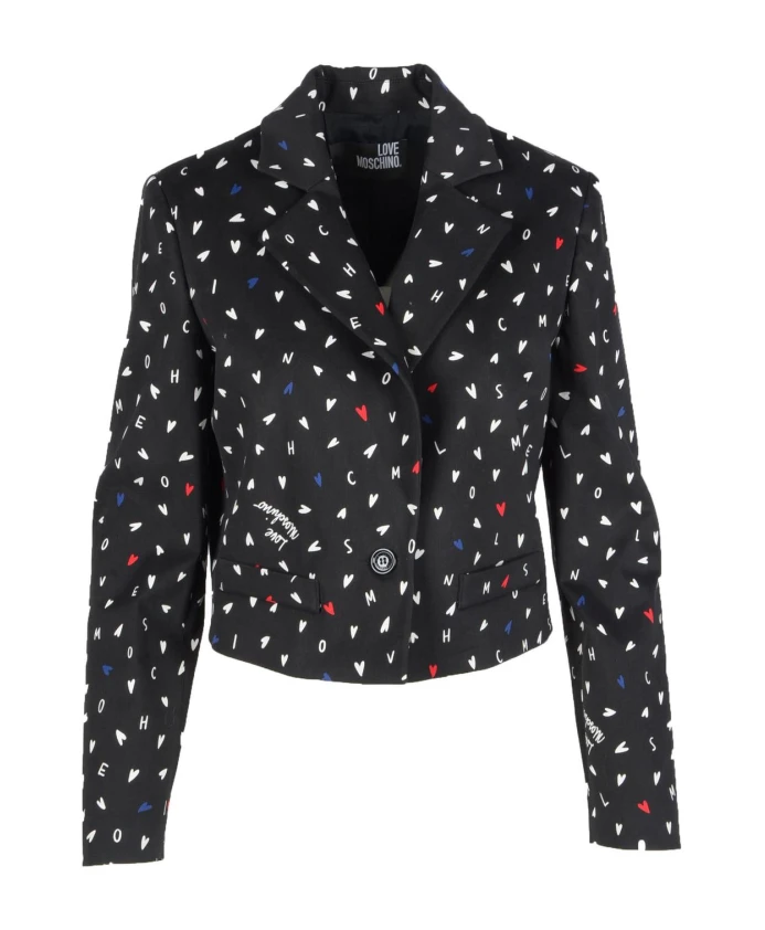 

Пиджак от давления в сердце Love Moschino, черный