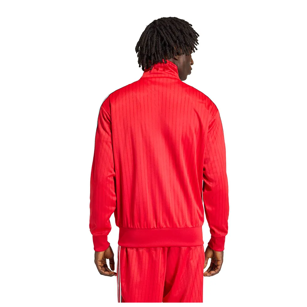 Толстовка adidas Originals Firebird Loose Pinstripes на молнии, красный — фото 2