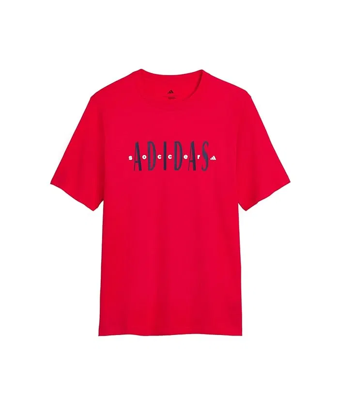 Футболка с принтом Adidas Soccer Tee Adidas Kids, Pure Ruby