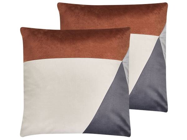 

Подушка Beliani 2 шт CAMPSIS, 45x45x45 см цвет beige/braun/grau/multicolor