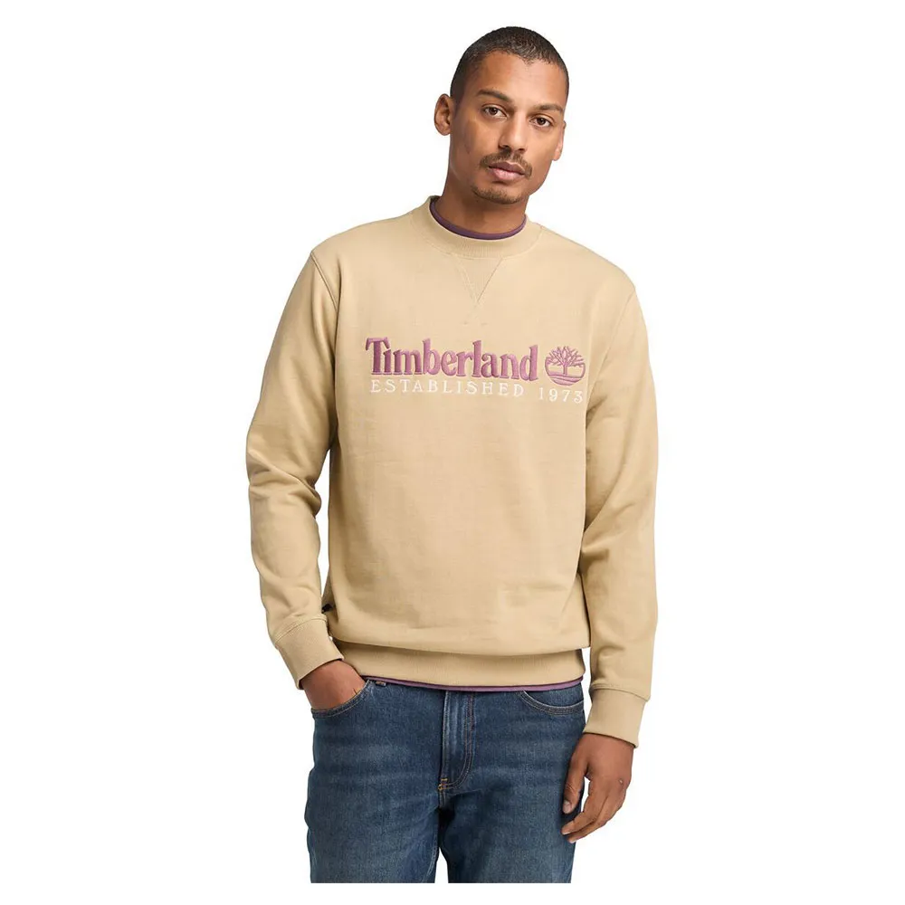 

Толстовка Timberland Established 1973 Embroidered Logo Crew Neck, бежевый