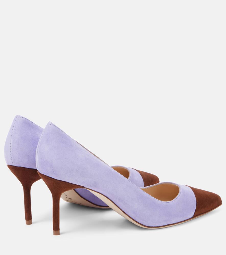 Туфли-лодочки Capcour 70 из замши Manolo Blahnik, 2079 Dbrw/5221 Bpur — фото 2