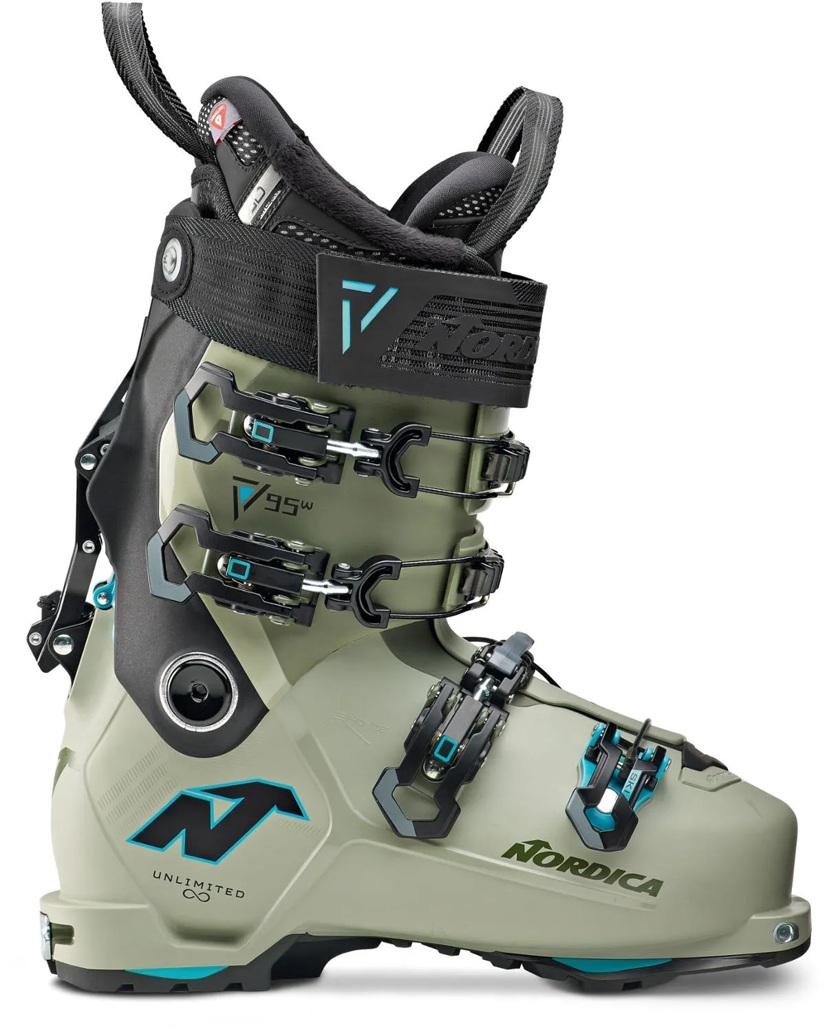 

Неограниченные 95 W DYN лыжные ботинки Nordica, Light Green/Black/Light Blue