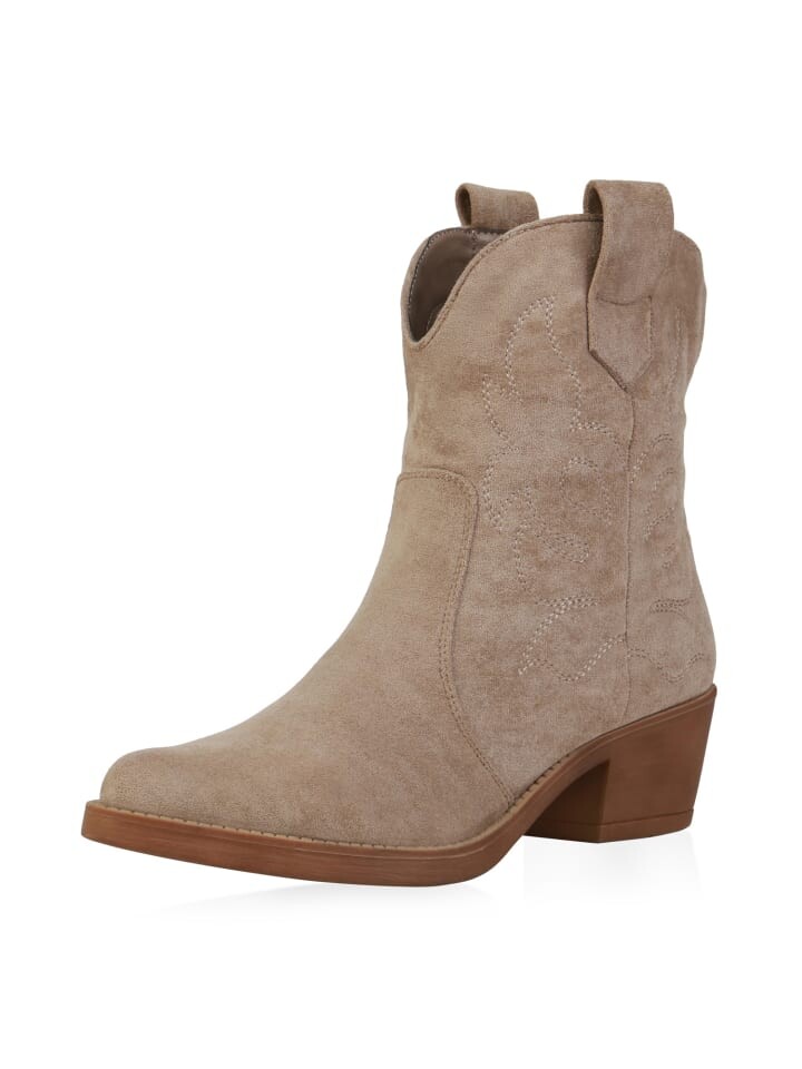 Ботильоны VAN HILL Cowboy Boots Elizabeth, цвет Khaki Velours