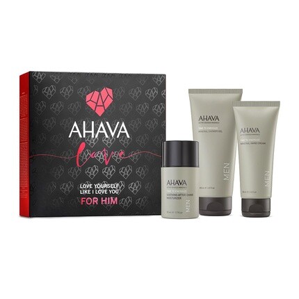 

Набор для него с минеральным гелем для душа и кремом для рук Ahava