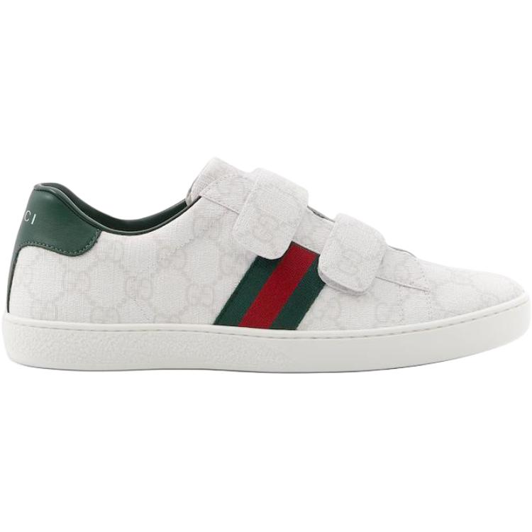GUCCI Детские низкие скейтерские кроссовки ACE белые — фото 3