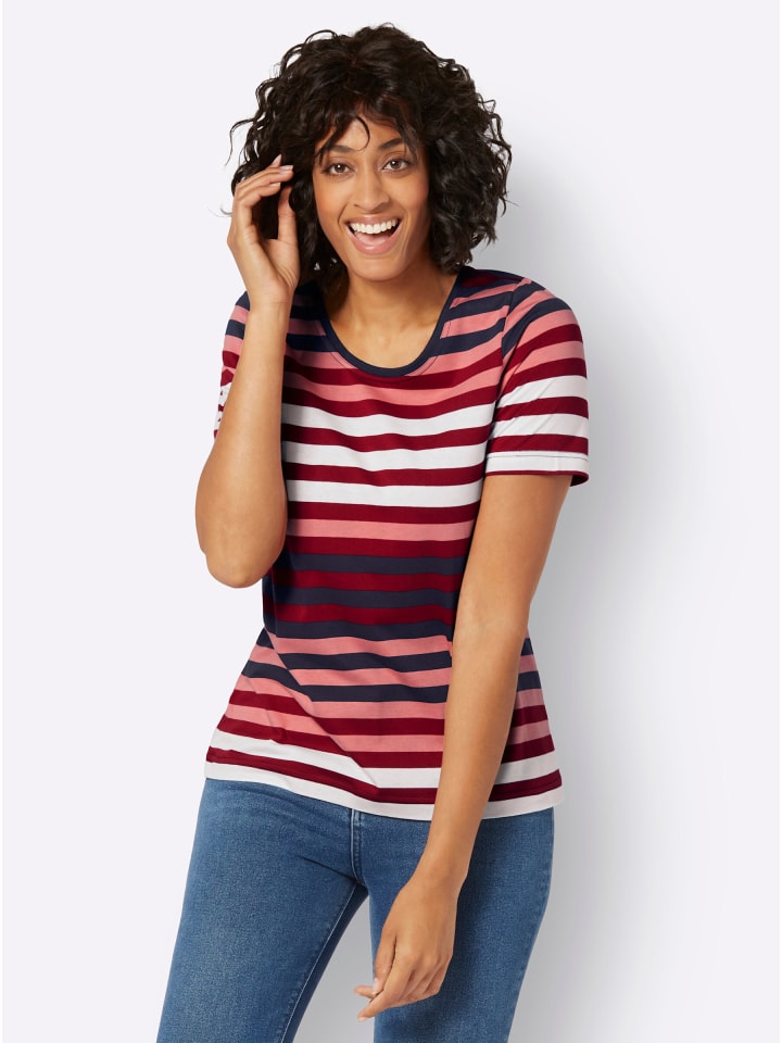 

Рубашка с короткими рукавами в красную и темно-синюю полоску WITT WEIDEN