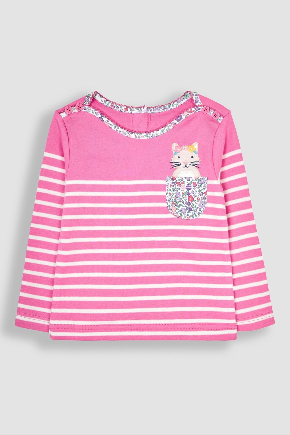 

Карманный бретонский топ Jojo Maman Bébé, розовый