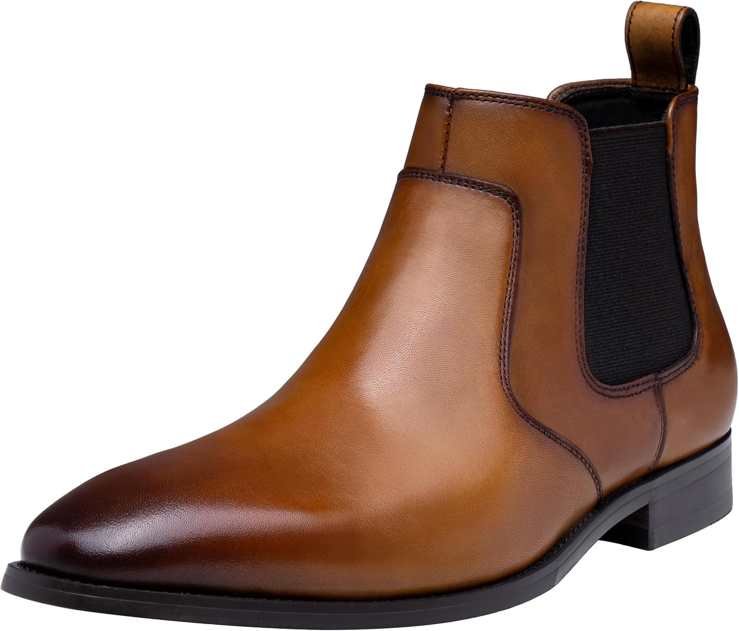 

Мужские ботинки Jousen Chelsea из полированной премиальной кожи, классические ретро ботинки на шнуровке для мужчин, коричневый